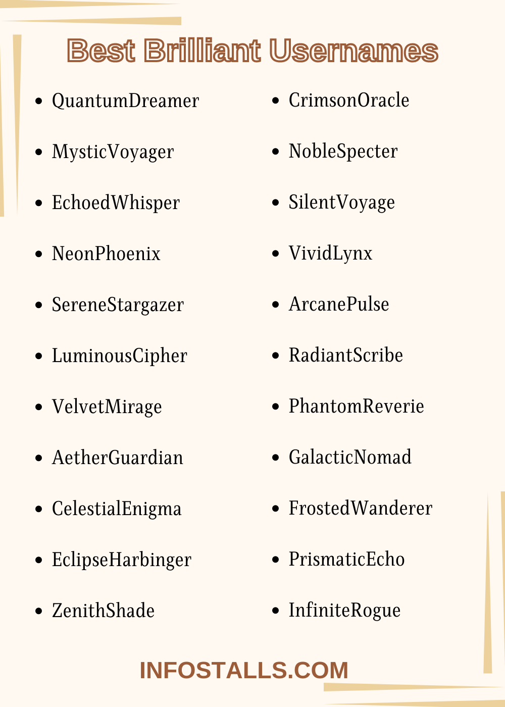 Best Brilliant Usernames