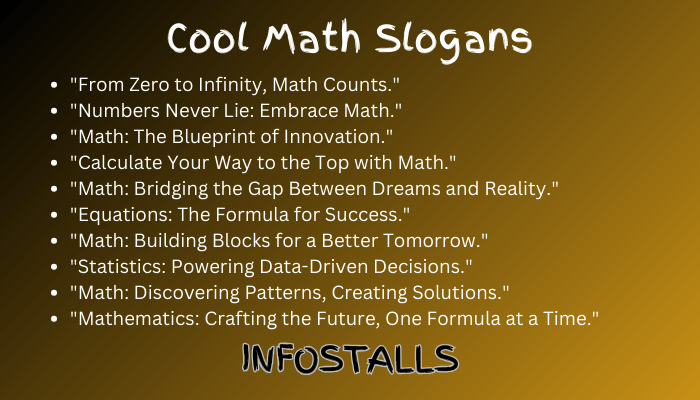 Cool Math Slogans