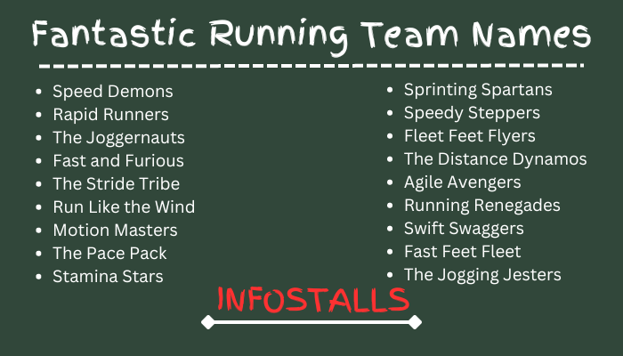 Fantastic Running Team Names