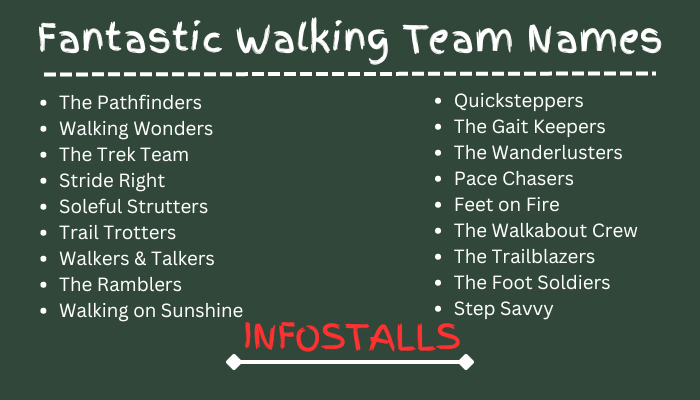 Fantastic Walking Team Names