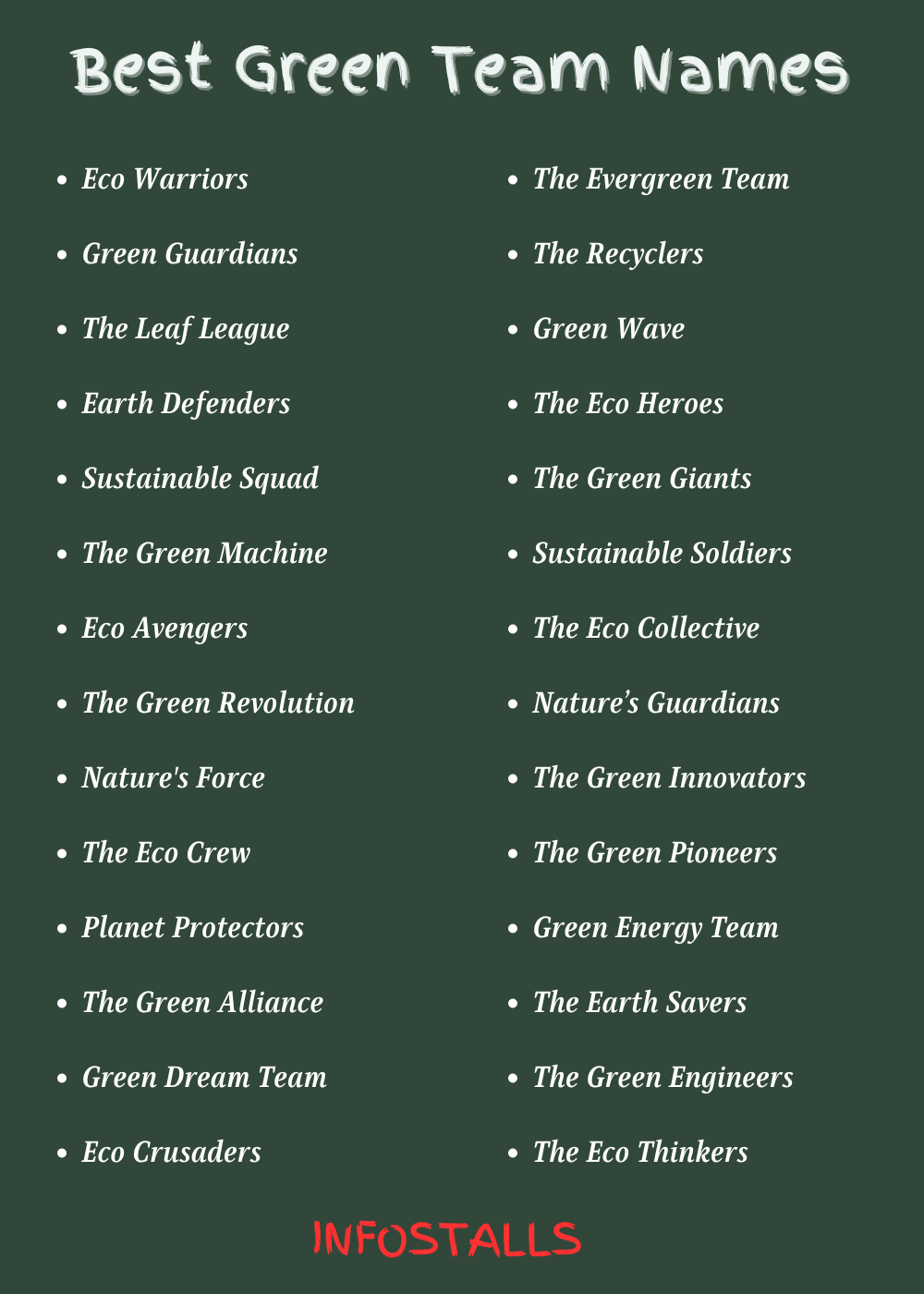 Best Green Team Names