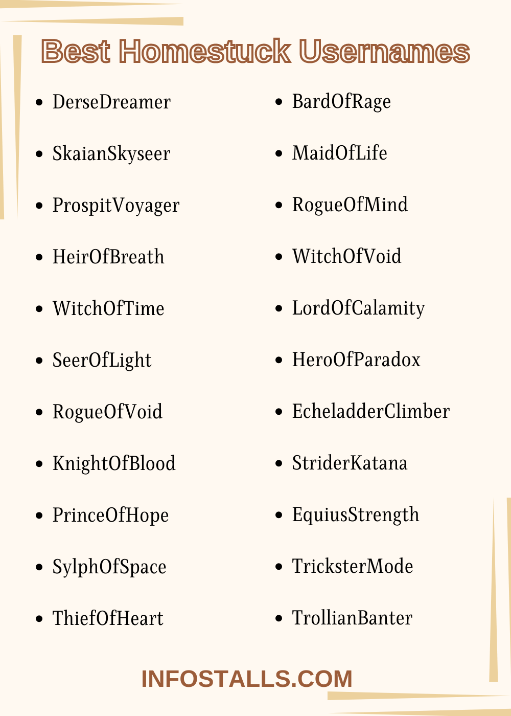 Best Homestuck Usernames