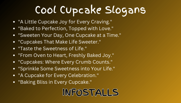 Cool Cupcake Slogans