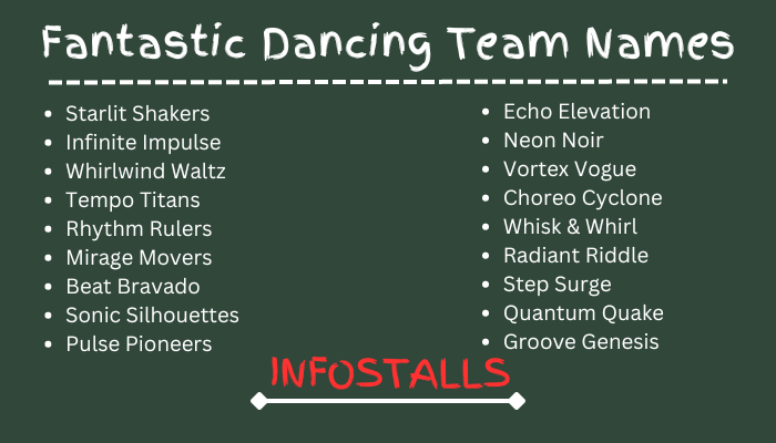 Fantastic Dancing Team Names