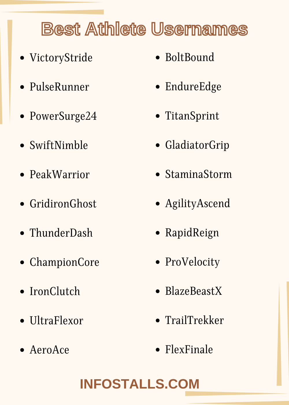 Best Athlete Usernames