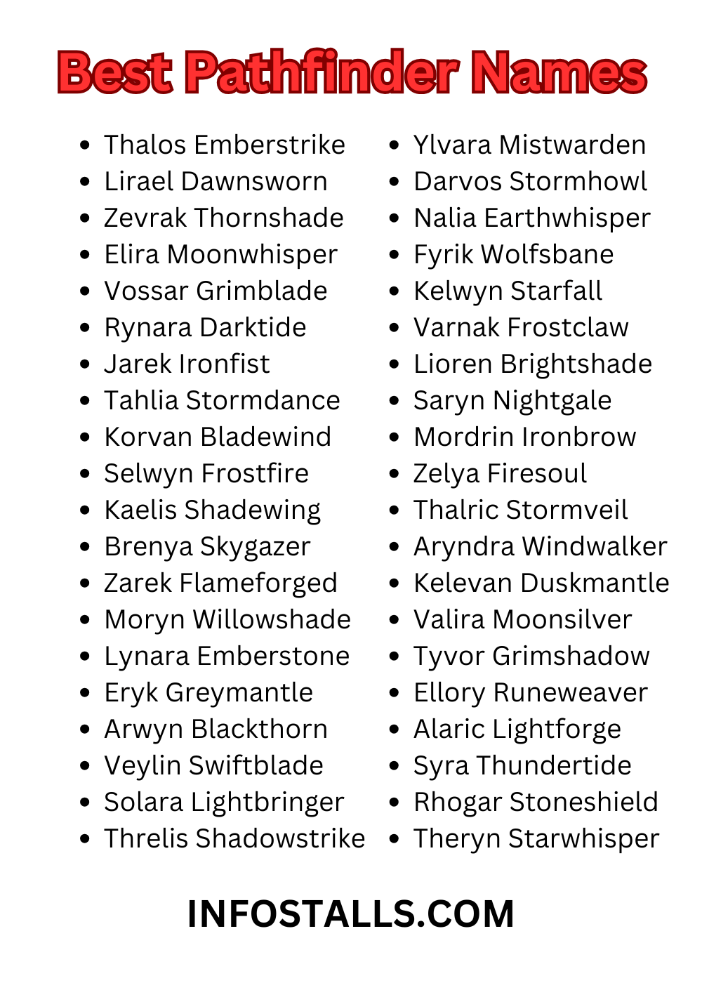 Best Pathfinder Names