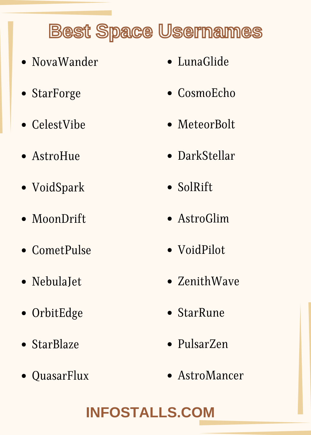 Best Space Usernames