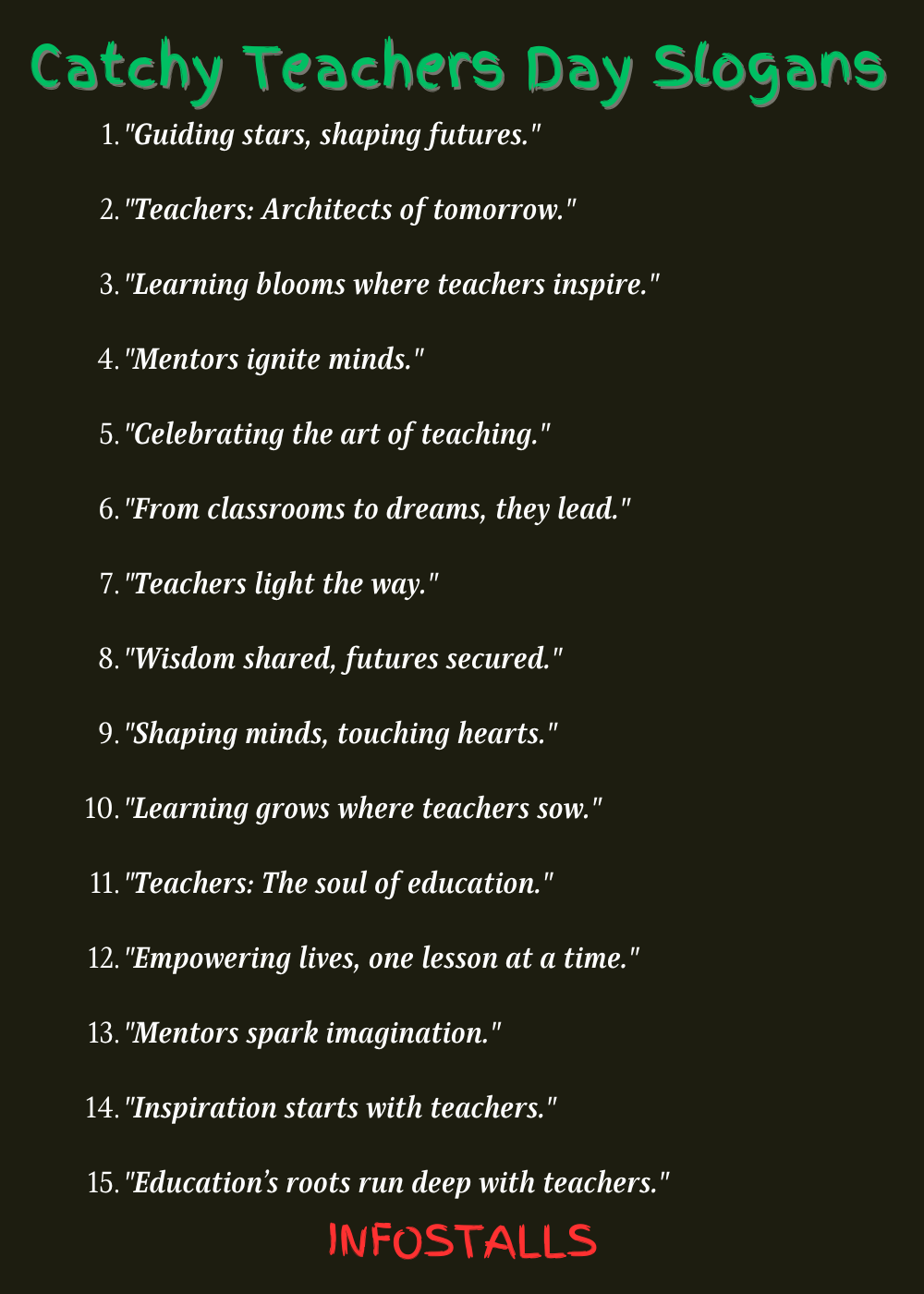 Catchy Teachers Day Slogans