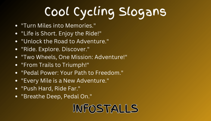 Cool Cycling Slogans