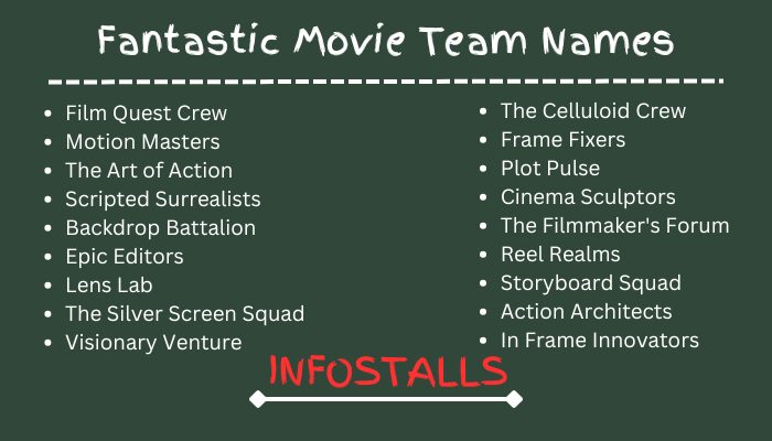 Fantastic Movie Team Names