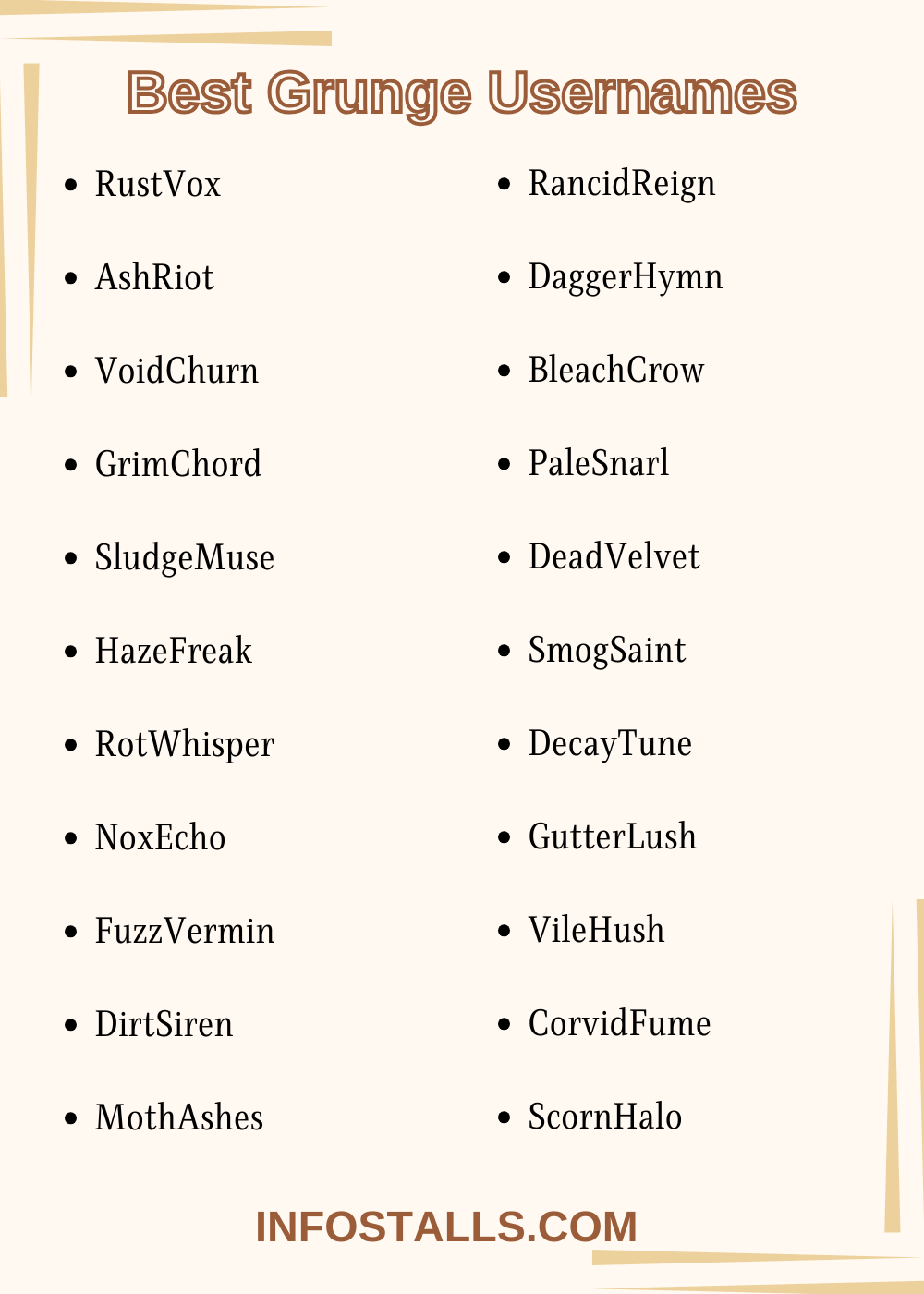Best Grunge Usernames