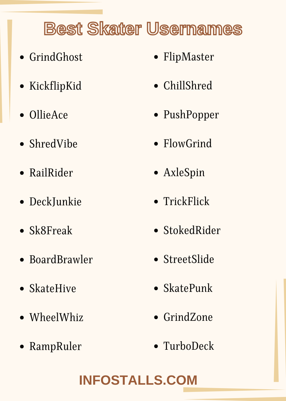 Best Skater Usernames