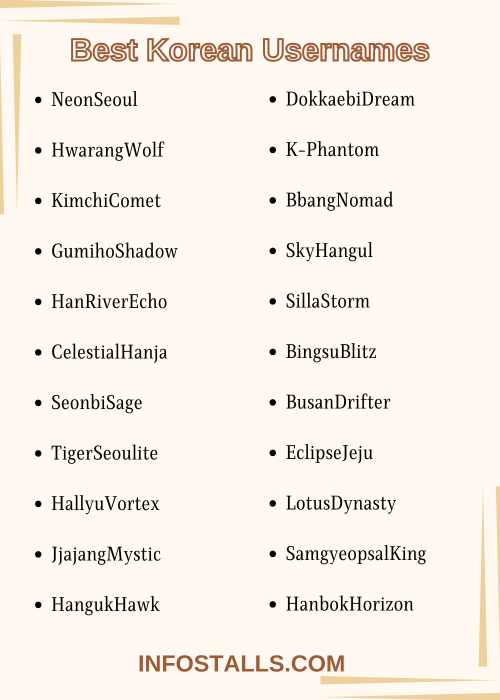 Best Korean Usernames