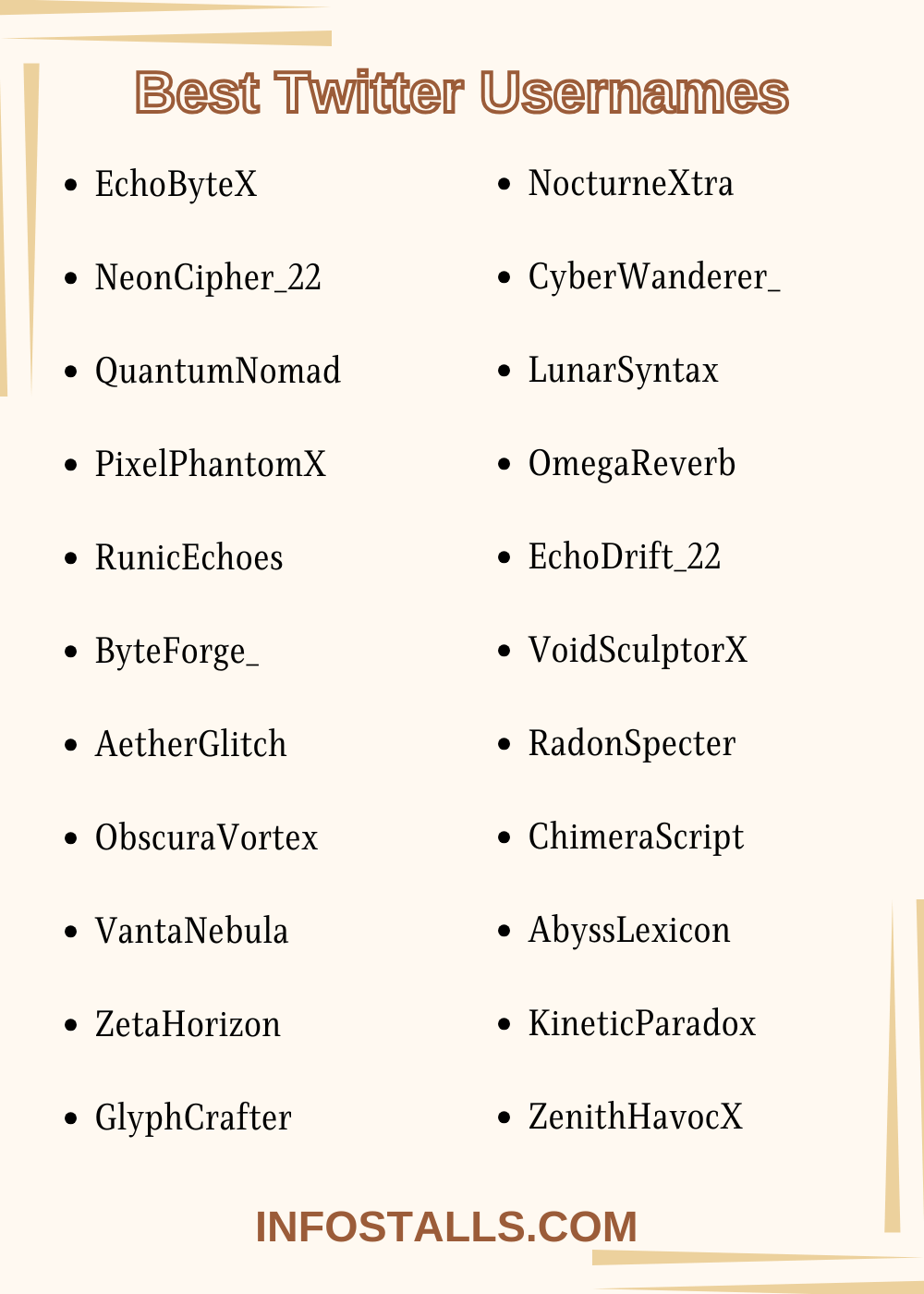 Best Twitter Usernames