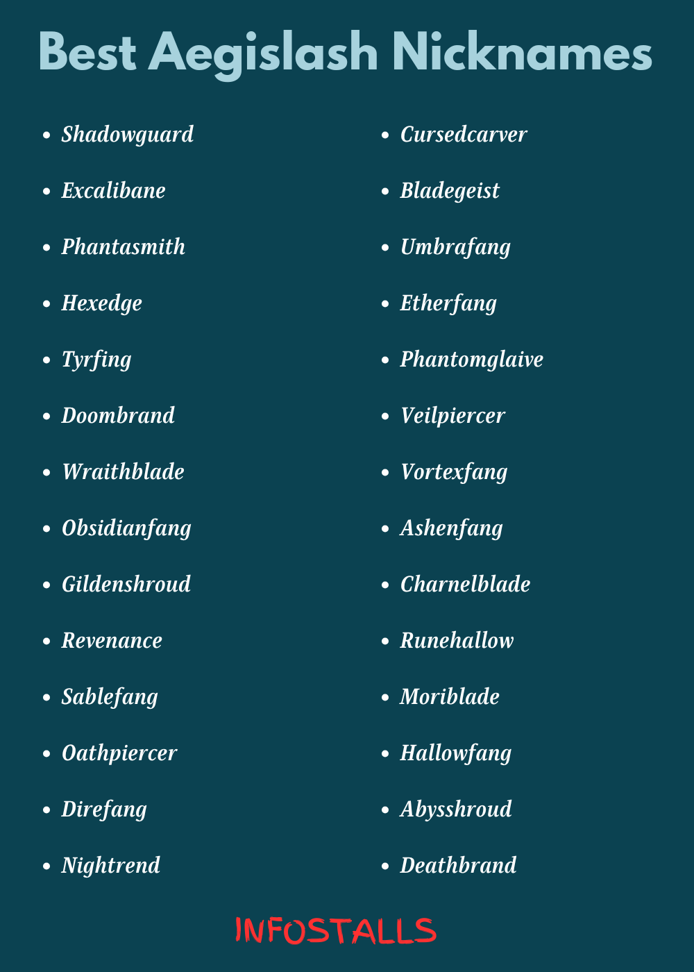 Best Aegislash Nicknames