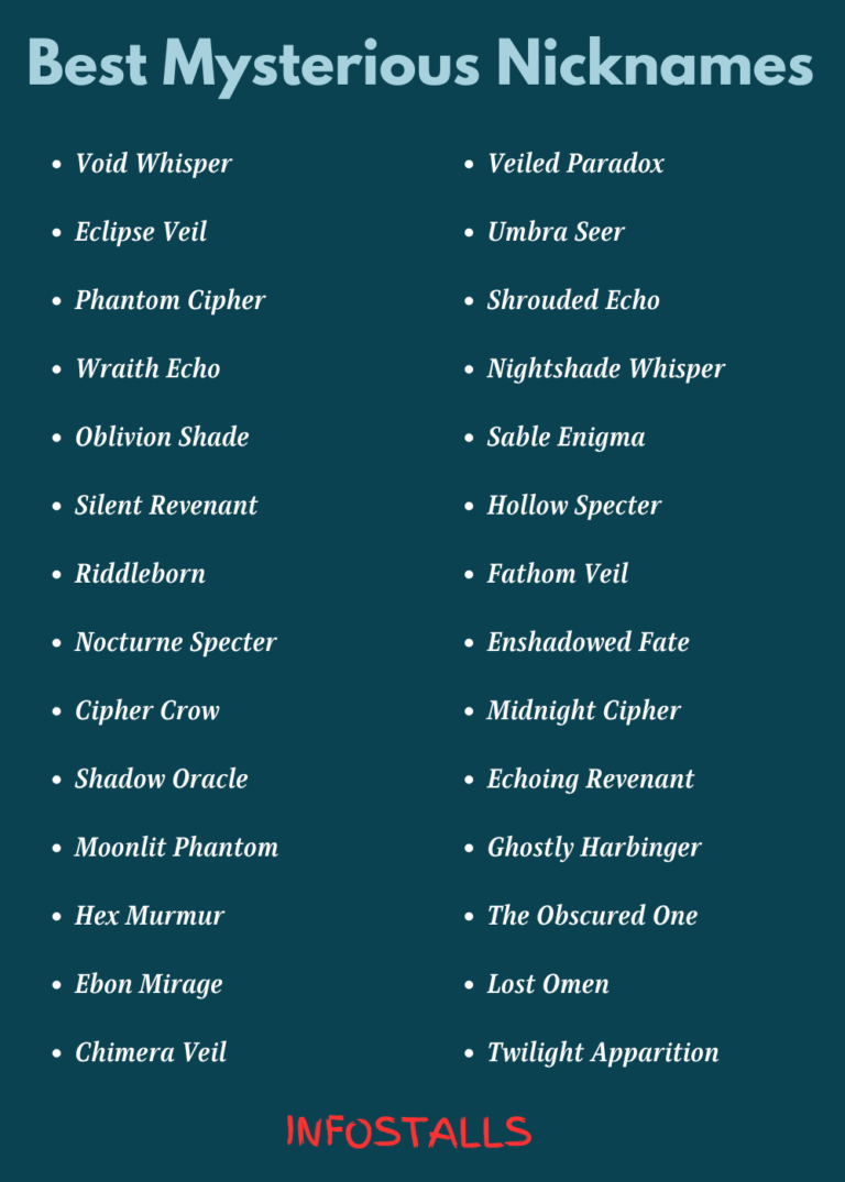 950+ Cute and Creative Mysterious Nicknames For You - Infostalls